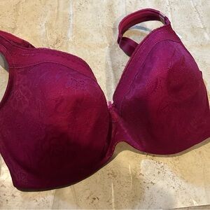 NWT cacique size 36H hot pink lightly lined modern lace balconette bra underwire